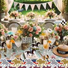 Agitadores de plástico para bebidas Derby de 6 pulgadas para cócteles café reutilizables para carreras para decoración Derby café bebidas fiestas bar bodas eventos - como en la foto - Ver 6