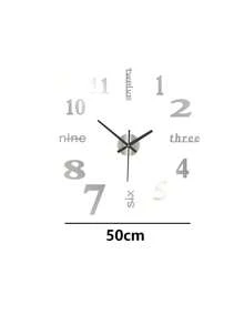 1pc Creative DIY Wall Clock, Fashionable Wall-Mounted, Minimalist Home Decor Clock, Equipped With Quiet Quartz Movement, No Drilling Required, Suitable For Bedroom, Home Decor, Room Decor, Wall Clock, Dorm Decor, Back To School Season - Multicolor - View 11