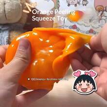 Đồ chơi giảm căng thẳng dành cho người lớn, màu cam, có độ đàn hồi chậm, thích hợp cho văn phòng, nhà và du lịch, dụng cụ cảm giác bằng silicon mềm giúp giảm lo âu và mệt mỏi - Quà sinh nhật - Quà tặng - Món quà hoàn hảo - Quà trưng bày - Bộ sưu tập sở thích - Quà tặng cho người khác - Nhiều màu ngẫu nhiên - Xem 4