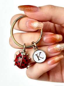 Ladybug Metal Keychain, Customizable, Back To School Bag Keychain Gift, Mother's Day Father's Day Gift, Gift For Boys - Red Ladybug - View 2