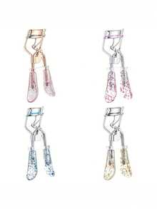 1/2/4件套旅行装睫毛夹，不锈钢弧形睫毛夹，闪亮亮片手柄，打造浓密卷翘睫毛，持久自然卷翘，适合所有眼型 - 彩色 - 查看 3