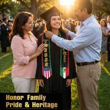 Sash For Graduation 2026, Class Of 2026 Graduation Sash Premium Graduation  For International Graduates-6.45"Width X 70.8"Length - 薩爾瓦多和美國 - 查看 4