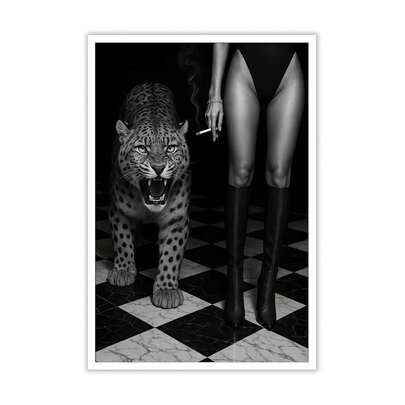 1幅黑白摄影帆布墙艺术海报，性感女性墙艺术，复古酒精高跟鞋美学印刷画，适用于客厅、卧室、酒吧推车墙面装饰，无框