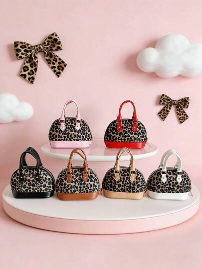 这款时尚复古的欧美豹纹迷你手提包设计独特，适合各种场合和用途。无论是户外活动、玩耍、通勤等等，它都是理想之选，也是送给青少年的完美礼物。