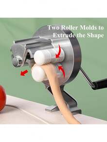 Manual Pasta Maker, Hand Crank Pasta Machine, Aluminum Alloy Household Pasta Extruder, Suitable For Kitchen, Spaghetti, Fettuccine, Gnocchi, Risotto - Multicolor - View 4