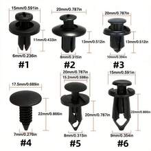 60pcs Multi-Function Car Clips, 6 Styles Combo Pack, 10pcs Each, Universal For Bumper, Fender, Trunk, Durable & Sturdy Repair Essential - 60 Car Clips - View 9