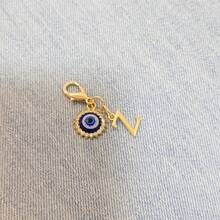 1pc A-Z Devil's Eye Metal Accessory, Keychain, Pendant, Gift - Devil's Eye Keychain - Multicolor - View 15