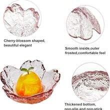 1/4件套迷你樱花酱料碟套装 - 粉色樱花造型水晶塑料小碟、蘸酱碗、品尝碟、盛菜盘、调味碟、小碗，适合盛放冰淇淋、零食、酱油和各种调味料 - 彩色 - 查看 10