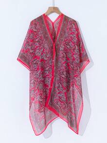 1 chiếc khăn choàng lớn kiểu dáng thời trang, đa năng, họa tiết hạt điều, thích hợp để mặc hàng ngày vào mùa hè. - Nhiều màu - Xem 5