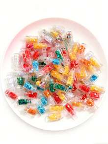 10颗混合随机水果树脂珠，棒棒糖、草莓、葡萄形状吊坠，适合DIY创意耳环、项链、手链、珠宝制作材料 - 水果瓶吊墜 - 查看 9