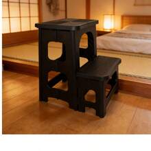 家用可折叠两级塑料凳，折叠式梯凳，高低脚踏凳，高低梯凳 - 27件膠槍-粉紅色 - 查看 2