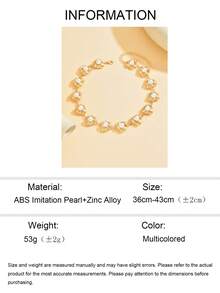 1 chiếc vòng cổ choker hợp kim kiểu dáng cổ điển, đính ngọc trai giả hình học độc đáo, thích hợp đeo hàng ngày và dự tiệc. - Nhiều màu 1 - Xem 4