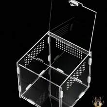1pc Acrylic PVC Spider Breeding Box, Reptile Terrarium (Temperature Gauge Not Included) - Multicolor - View 8