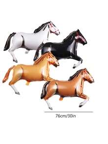 4/6/8pcs Inflatable Horse Balloon Set, Each Size 30 Inches, Suitable For Western Theme Party, Cowboy Birthday Or Baby Shower - Horse - View 4
