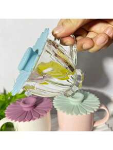 Bộ 3 nắp cốc silicon hình hoa hướng dương - Nắp cốc trà cà phê đa năng, chống bụi và chống rò rỉ. - Nhiều màu - Xem 2