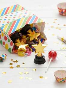 10pcs Mini Plastic Star Trophy, Suitable For Party Favors, Awards, Sports Event Prizes, Activity Props, Party Decorations, Tournament Competition, Sports Events And Party Gifts - Multicolor - View 5