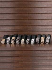 一款百搭的牛仔腰带，提升您的户外休闲风格。 - 黑色 - 查看 10