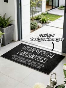 1 pieza Felpudo personalizado, Felpudo con diseño personalizado, Foto y texto personalizados, Felpudo de bienvenida único, Perfecto para regalo de inauguración de casa, Felpudo para exteriores, Felpudo amigable, Alfombra decorativa personalizada, Decoración del hogar, Perfecto para entradas del hogar, Duradero y elegante, Antideslizante, Ideal para Navidad, Día de San Valentín, Día de la Madre, Día del Padre, Aniversarios, Año Nuevo, Día de Acción de Gracias, Para la familia, Artículos esenciales para el hogar - Multicolor - Ver 3