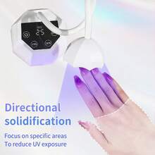LIMEGIRL Đèn LED UV sạc lại SUN BM-19, pin 800mAh, cổ đèn linh hoạt giúp làm khô nhanh, thích hợp cho việc tự làm móng tại nhà và salon, món quà tuyệt vời dành cho phụ nữ. - trắng - Xem 8