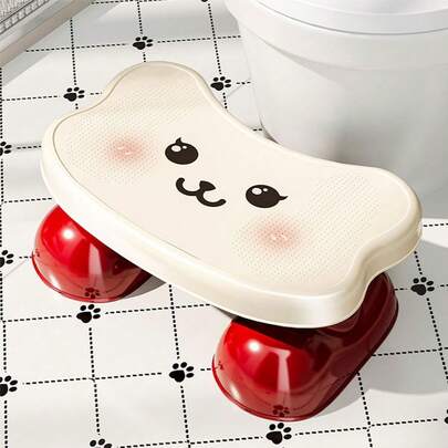 Toilet Stool, Wider & Taller Bathroom Step Stool, Anti-Slip