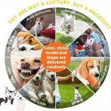 Multi-Piece Multi-Size Polyester Dog & Cat Chew Doll Set, Assorted Patterns & Styles, Plush Toys, Rope Toys, Suitable For Various Small & Medium Dogs, Multiple Dogs & Cats For Boredom Relief, Interactive Training, Outdoor Exercise, Dental Health & Oral Care, Essential Pet Accessories - Multicolor - View 3