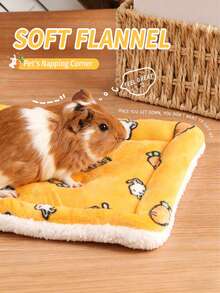 1pc Rabbit Bed, Hamster Warm Pad Bed, Chinchilla Soft Mat Pad, Hedgehog Bed House Nest - Multicolor - View 3