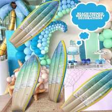 4 Pcs Inflatable Surf Board Inflatable Luau Party Decorations Blow Up Surfboard - 4-sea Beach - View 6