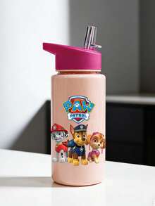 Paw Patrol 1 pièce Bouteille d'eau de 16 oz avec paille en silicone, couvercle amovible anti-fuite, disponible en 4 couleurs, idéal pour la rentrée scolaire, cadeau de rentrée, fête, voyage, école ou anniversaire - Multicolore - Voir 28
