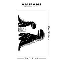 AMIFANS Temporary Tattoo Cute Dinosaur Family, Semi Permanent Tattoo,Lasting 1-2 Weeks Tattoo, Long Lasting Tattoo, Juice Tattoo, Realistic Tattoo, Romantic Tattoo, Fake Tattoo, Waterproof, Authentic Tattoo Look, Niche Design Tattoo, Fruit Tattoo, Plant-Based Tattoo - Black - View 5