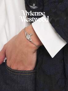 Vivienne Westwood Mini Bas Relief Collection Classic Saturn Bracelet Silver Tone, Brass - 銀色 - 查看 4