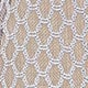 White Mesh With Blue Diamond Pattern
