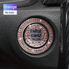 Glänzender Kristall Motorstart Knopfabdeckung - Funkelnder Legierungs-Knopfaufkleber mit "Start Stop Motor" Design, Auto Innenraum Dekoration mit Strass, modisches Motor Zubehör | Luxus Auto Abzeichen | brillantes Design - Mehrfarbig - Übersicht 10