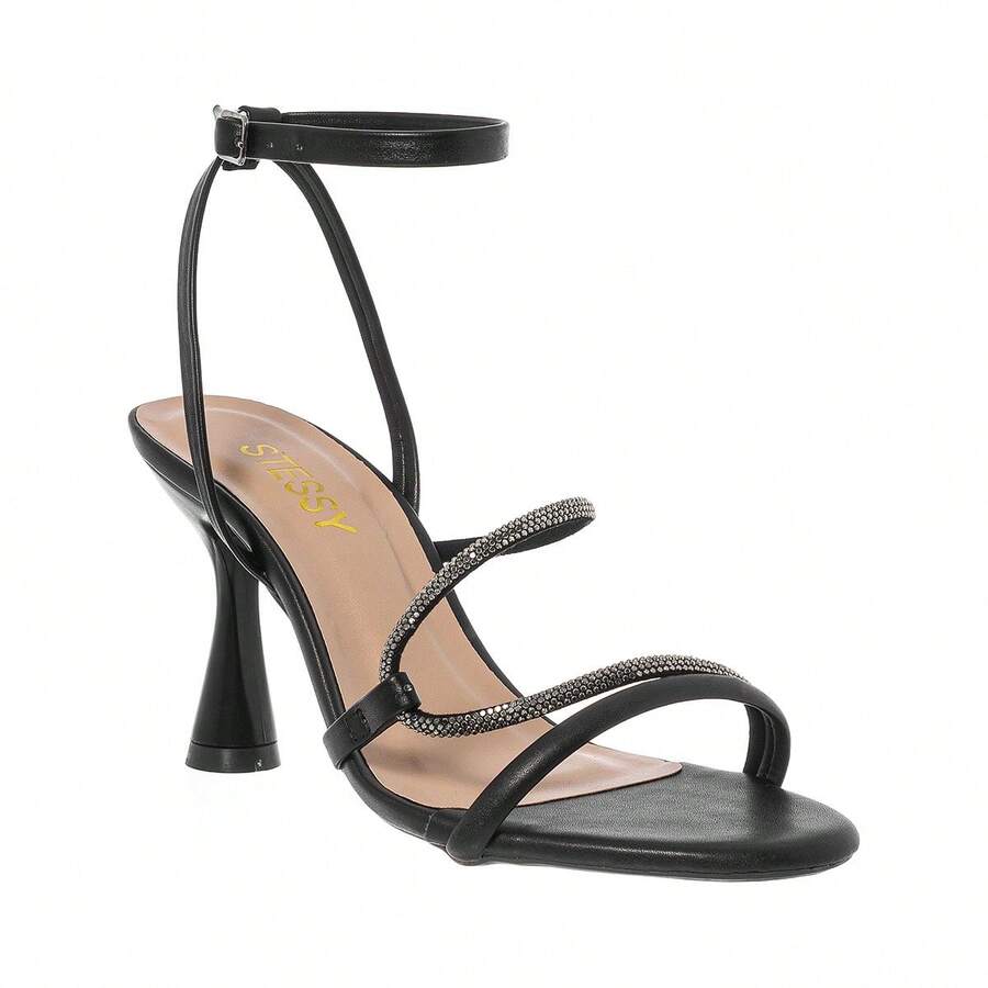 Di Valerina Women's High Heel Party Sandals Shiny Elegant Luxury Light - Black - View 1