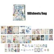 100 hojas/paquete Serie de Oficina de Correos Campestre Papel Artesanal Hueco, Surtido de Papel Ligero, Adecuado para Escribir Notas, Mensajes, Tarjetas, Proyectos de Manualidades Hechos a Mano - pieza única - Ver 13