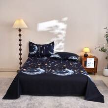 1 bộ ga trải giường in họa tiết hoa (bao gồm vỏ gối, không bao gồm ruột gối) làm từ vải polyester, có thể giặt, mềm mại và bền chắc, phù hợp cho phòng ngủ hoặc phòng khách, phong cách tối giản hiện đại. - Ai ca - Xem 11