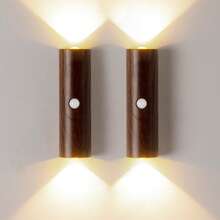 Lampe murale LED à détecteur de mouvement, lampe murale décorative sans fil, éclairage LED de protection des yeux, veilleuse à pile, convient pour le couloir, la salle de bain, la chambre, la cuisine, la décoration de la maison, la décoration du salon - Multicolore - Voir 14