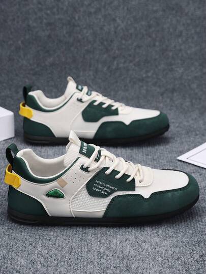 Zapatos casuales, zapatos estilo coreano, zapatos de hombre, mocasines, zapatos, para las cuatro estaciones, con cordones, de malla y parches