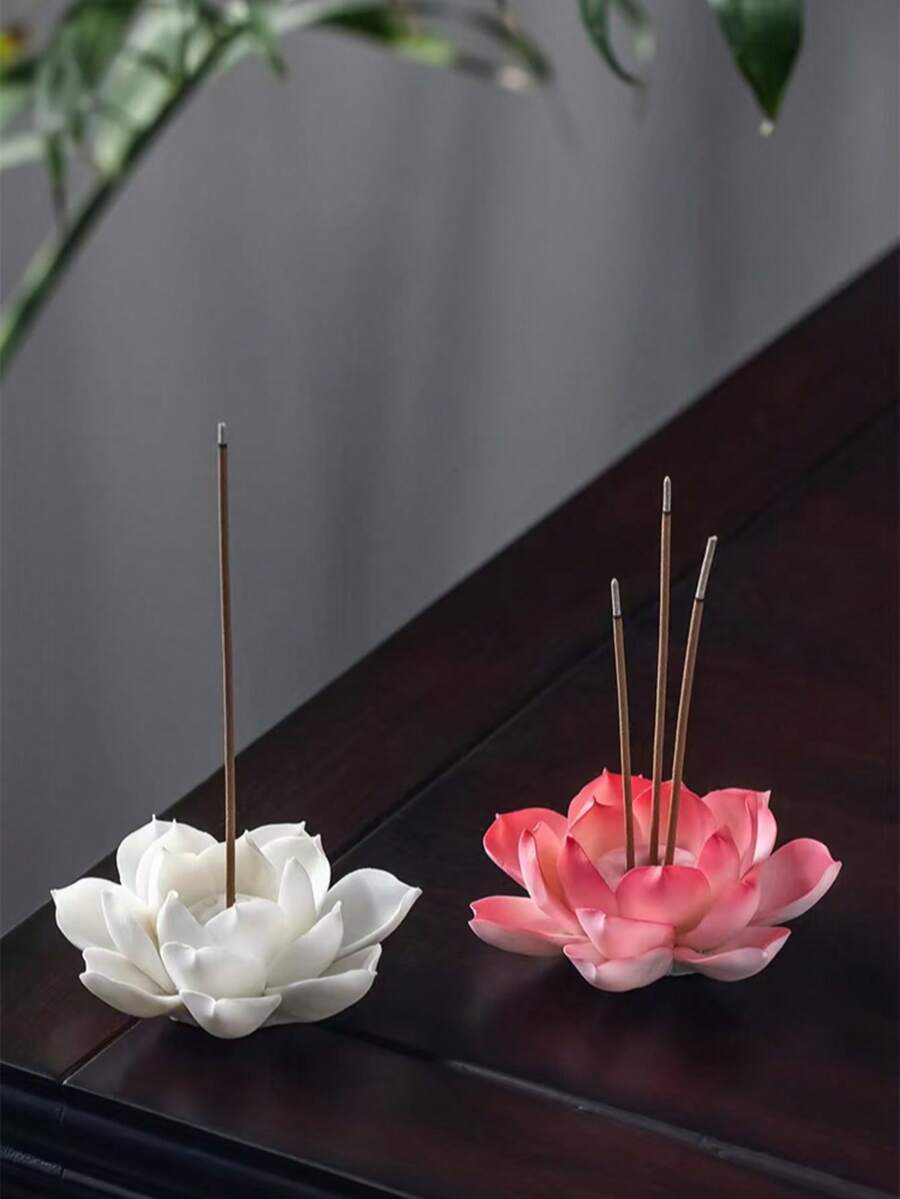 1 chiếc lư hương và giá đỡ hình hoa sen bằng gốm tráng men thủ công 7x3cm, nhiều màu sắc để lựa chọn, đế chống trượt, thích hợp dùng cho đốt hương, phòng trà, nhà cửa, thư giãn, thủ công mỹ nghệ, trang trí nhà cửa, thiền định, yoga, sinh hoạt hàng ngày.