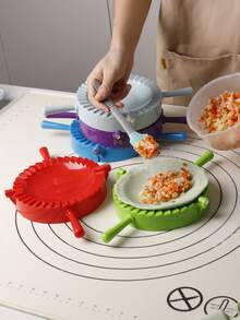 1pc 29cm Large Dumpling Mold, 15.5cm Diameter Wider Pressing Mold, Multifunctional Homemade Pasta Maker, For Dumplings/Siu Mai/Pies/Cookies, Baking Tool, Kitchen Gadget, Pasta Maker, Non-Stick Easy Clean, Kids DIY Pasta Mold, Pie Crust Presser, Multiple Colors Available - Multicolor - View 8