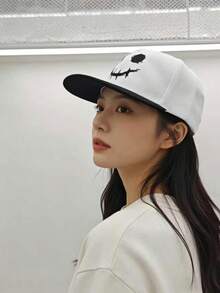 Mũ lưỡi trai biểu cảm quỷ dữ mùa xuân hè mới - Mũ chống nắng đơn giản, phong cách đường phố, hip-hop, kiểu mũ bowler cho nam và nữ. - A - Xem 7