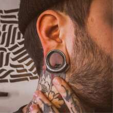 2 chiếc khuyên tai hình bán nguyệt bằng thép không gỉ 316L, dụng cụ nong tai, nút bịt tai, trang sức xỏ khuyên tai không gây dị ứng dành cho nam và nữ. - nhiều màu - Xem 6