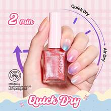 Beetles 6 Colors 7.5ml/0.25 Fl Oz Nail Polish Set - Love In Echo Quick Dry Spring Formula, Salon Long Lasting DIY Pastel Nail Art Gifts For Women - 6 Colors Candy Galaxy - 查看 5
