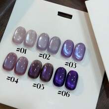 Sơn móng tay gel MIANEL 10ml cao cấp màu tím mùa xuân, hiệu ứng mắt mèo - Sản phẩm hot mới năm 2026, sơn gel làm trắng móng từ tính với hạt thủy tinh, thích hợp dùng cho đèn UV, độc quyền cho các salon làm móng mùa xuân. - Nhiều màu - Xem 4