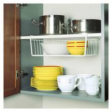 2 piezas Cestas de almacenamiento bajo el gabinete, Cestas de almacenamiento de alambre metálico colgantes para cocina, oficina, sala de almacenamiento, baño y gabinetes - Multicolor - Ver 11