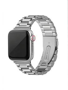 1 pieza Brazalete de acero inoxidable sólido y de moda compatible con Apple Watch de 38mm, 40mm, 41mm, 42mm, 44mm, 45mm, 46mm, 49mm, correa elegante apta para Apple Watch Series Ultra 3/2/1 11 10 9 8 7 SE3 6 5 4 3 2 1, brazalete de reloj inteligente de moda para Apple Watch - 38/40/41/42 mm (S10/11) - Ver 16