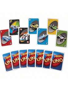 Mattel Game Hot Wheels UNO Matching Card Game Featuring 112 Cards With Hot Wheels Graphics, Fun Multi-Player Card Game, Party Card Game For 7+ & Adults, Ideal For Social Gatherings & Events, Game Night Fun, Great Gift For Fans & Teens,Party Favors - Multicolor - View 5
