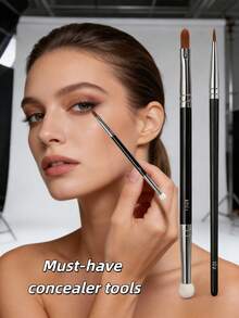 OEIEZ Dual-Ended Concealer Brush, Multi-Function Makeup Brush Suitable For Tear Troughs, Eye Bags, Dark Circles And Acne Marks - Multicolor - View 11