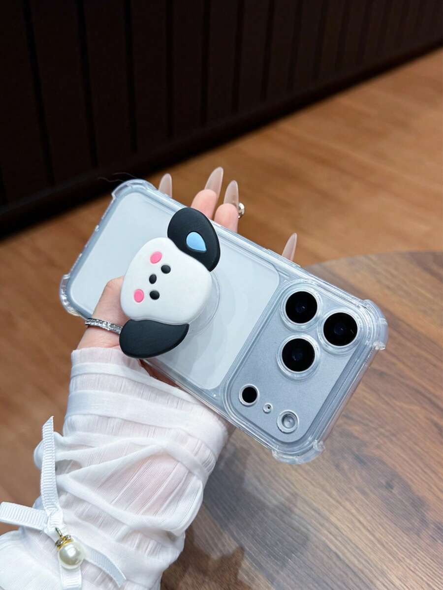 1个个性化趣味无声表情小狗手机壳，防震透明，适用于 17/17 Pro/17 Air/17 Pro Max/11/11 Pro/11 Pro Max/12/12 Pro/12 Pro Max/13/13 Pro/13 Pro Max/14/14 Pro/14 Plus/14 Pro Max/15/15 Pro/15 Plus/16/16 Pro/16 Pro Max/16 Plus