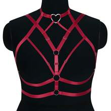 Punk Sexy Gothic Style Party Women's Body Harness Bra Waist Belt, Minimalist Sexy Crop Top Cage Waist Belt Accessories, Suspender Bra, Suitable For All Seasons - A - View 19