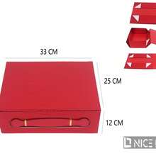One-Piece Folding Gift Box, High-End And Exquisite Handle Folding Flip Box, One-Piece Molding, Convenient Hand-Held Gift Box, Magnetic Gift Packaging Box. - B - View 8